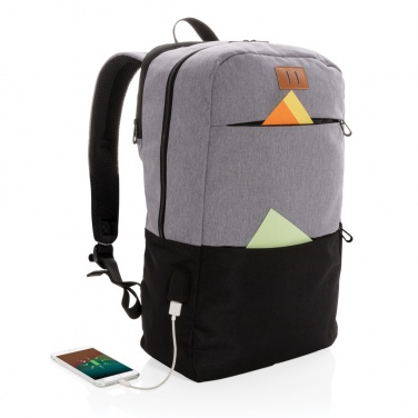 Logotrade werbemittel das Foto: Moderner 15.6" USB & RFID Laptop-Rucksack, PVC-frei