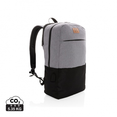 Logotrade werbemittel das Foto: Moderner 15.6" USB & RFID Laptop-Rucksack, PVC-frei