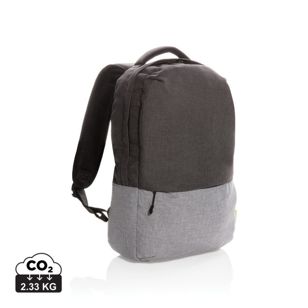 Logotrade Werbegeschenke das Foto: Duo Color RPET 15.6" RFID Laptop-Rucksack, PVC-frei