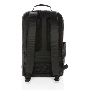 Logotrade Werbeartikel das Foto: Fashion schwarzer 15.6" Laptop-Rucksack, PVC-frei