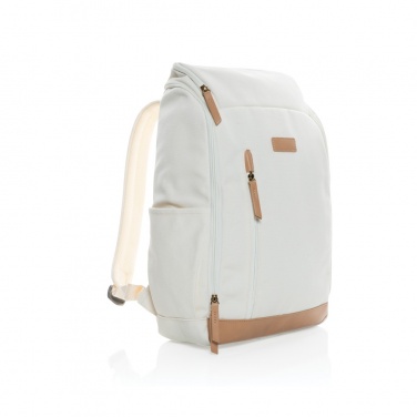 Logotrade Werbegeschenke das Foto: Impact AWARE™ 16 oz. r recyceltem canvas 15" Laptop-Rucksack