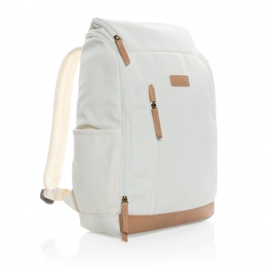 Logotrade Firmengeschenke das Foto: Impact AWARE™ 16 oz. r recyceltem canvas 15" Laptop-Rucksack