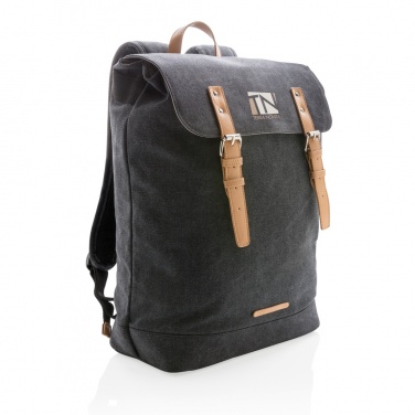 Logotrade Werbegeschenke das Foto: Canvas Laptop-Rucksack, PVC-frei