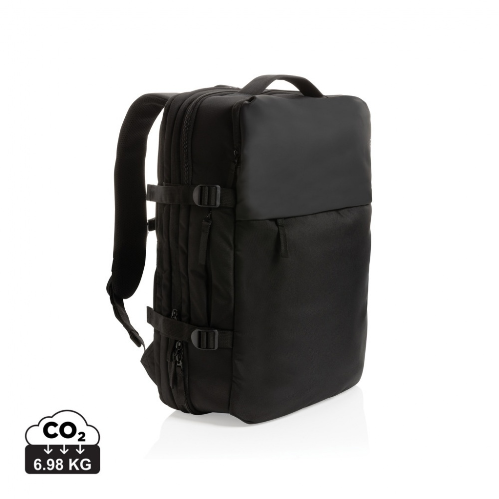 Logotrade Firmengeschenke das Foto: Swiss Peak AWARE™ RPET 15.6" erweiterbarer Wochenendrucksack