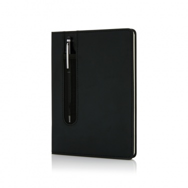 Logotrade Geschäftsgeschenke das Foto: Basic Hardcover PU A5 Notizbuch mit Stylus-Stift