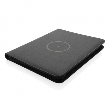 Logotrade Werbegeschenke das Foto: Air 5W Wireless Charging Portfolio A4 mit 5.000mAh Powerbank