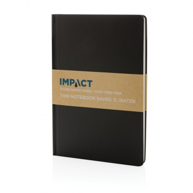 Logotrade Werbeartikel das Foto: A5 Impact Steinpaper Hardcover Notizbuch