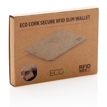 Logotrade werbemittel das Foto: Kork RFID Slim-Wallet