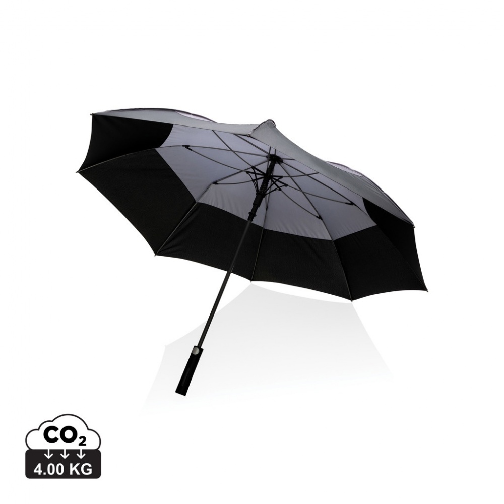 Logotrade Logogeschenke das Foto: 27" Impact AWARE™ RPET 190T Auto-Open Stormproof-Schirm