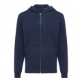 Iqoniq Abisko Zip-Kapuzenpullover aus recycelter Baumwolle, Marine