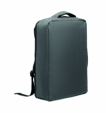 Logotrade Werbegeschenke das Foto: Ein sicherer 15-Zoll-Laptop-Rucksack aus 300D RPET mit einer 210D RPET-Fütterung und individuell anpassbarem Druck