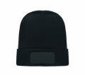 Beanie RPET-Polyester, Schwarz