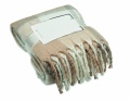 Karierte Mohair-Decke, Beige