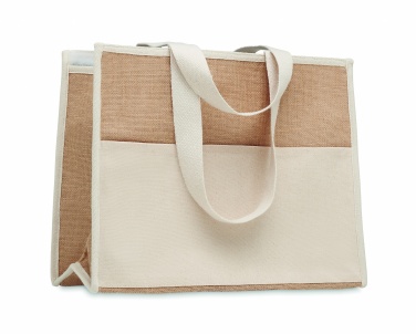 Logotrade Firmengeschenke das Foto: Jute-Canvas Shopping Tasche