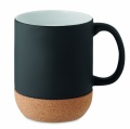 Kaffeebecher mit  Kork 300 ml, Schwarz