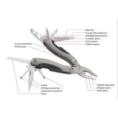 Logotrade Geschäftsgeschenke das Foto: Multitool ARMADOR NEU Schwarz Schwarzwolf