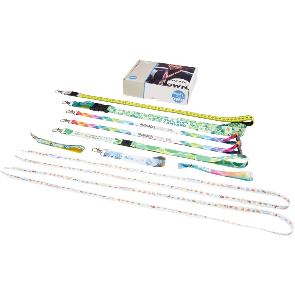 Logotrade Logogeschenke das Foto: Musterbox mit Sublimation Lanyards