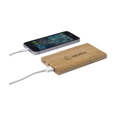 Logotrade Werbegeschenke das Foto: Bamboo 4000 Powerbank externes Ladegerät