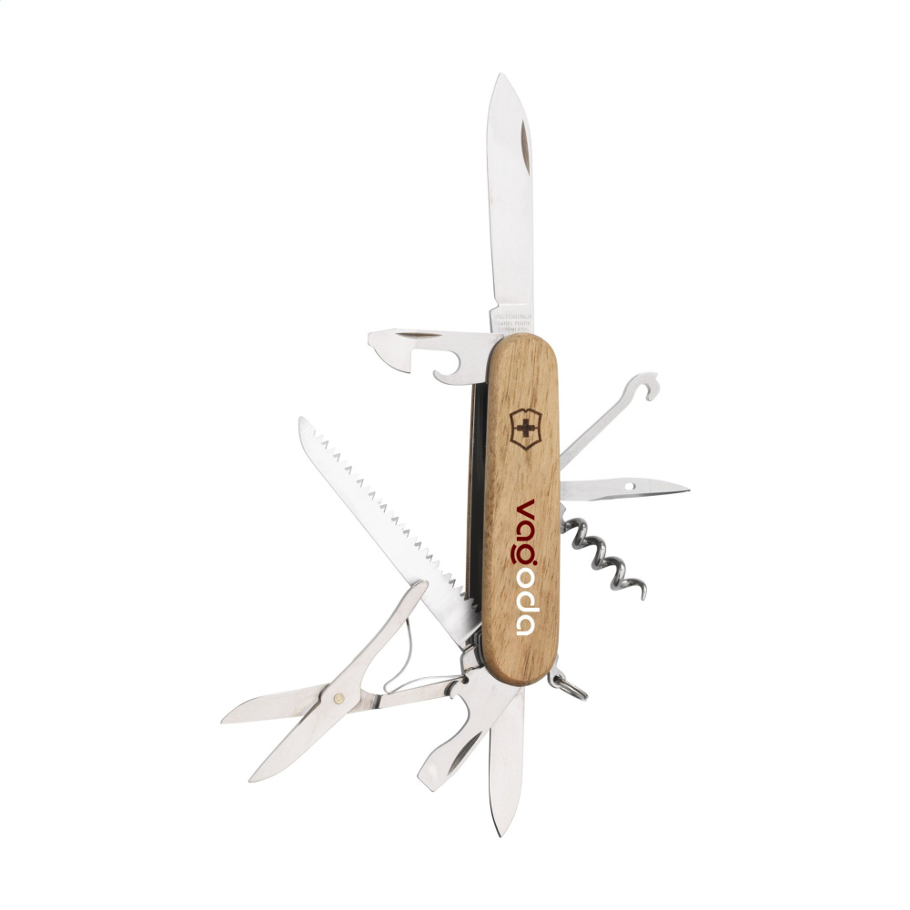 Logotrade Werbegeschenke das Foto: Victorinox Huntsman Wood Taschenmesser