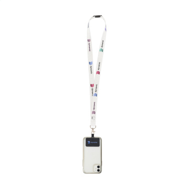 Logotrade Werbegeschenke das Foto: Lanyard Sublimation Safety RPET 2 cm mit Patch