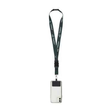 Logotrade Firmengeschenke das Foto: Lanyard Promo Complete Sublimation RPET 2 cm mit Patch