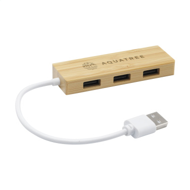 Logotrade Werbeartikel das Foto: Bambus USB-Hub