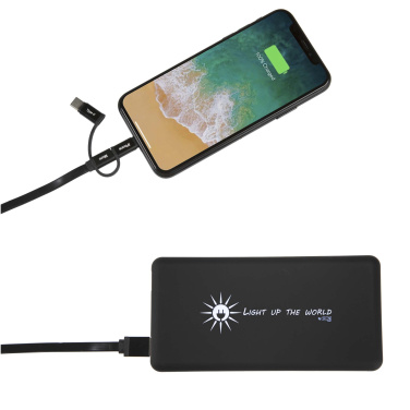 Logotrade Logogeschenke das Foto: SCX.design P30 8000 mAh Solar Powerbank mit Leuchtlogo