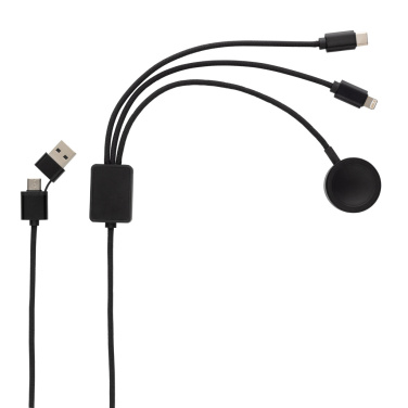 Logotrade Geschäftsgeschenke das Foto: Terra RCS rPET 6-in-1-Ladekabel mit Uhrenladegerät