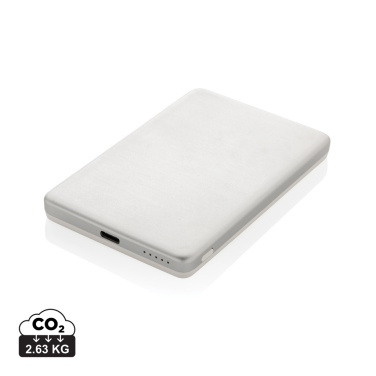 Logotrade Werbegeschenke das Foto: Orion 5.000mAh 5W magnetische Powerbank aus RCS rec. Alu