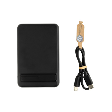 Logotrade werbemittel das Foto: Zen 5000mAh 5W magnetische Bambus-Powerbank aus RCS rPlastik