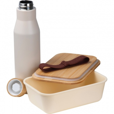 Logotrade Werbegeschenke das Foto: Set Lunchbox mit Edelstahlflasche Toronto