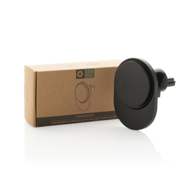 Logotrade Werbegeschenke das Foto: PowerCruze magnetischer 15W Autohalter aus RCS rec. ABS