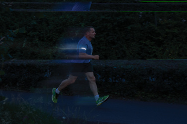Logotrade Geschäftsgeschenke das Foto: Lumi Sprint wiederaufladbares LED Lauflicht aus RCS rec. ABS