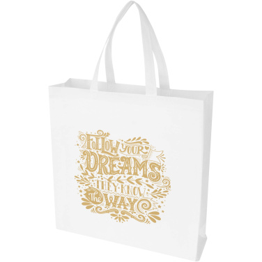 Logotrade Logogeschenke das Foto: EcoSeal GRS-recycelte Nonwoven Tragetasche mit Zeitenfalten 12 L