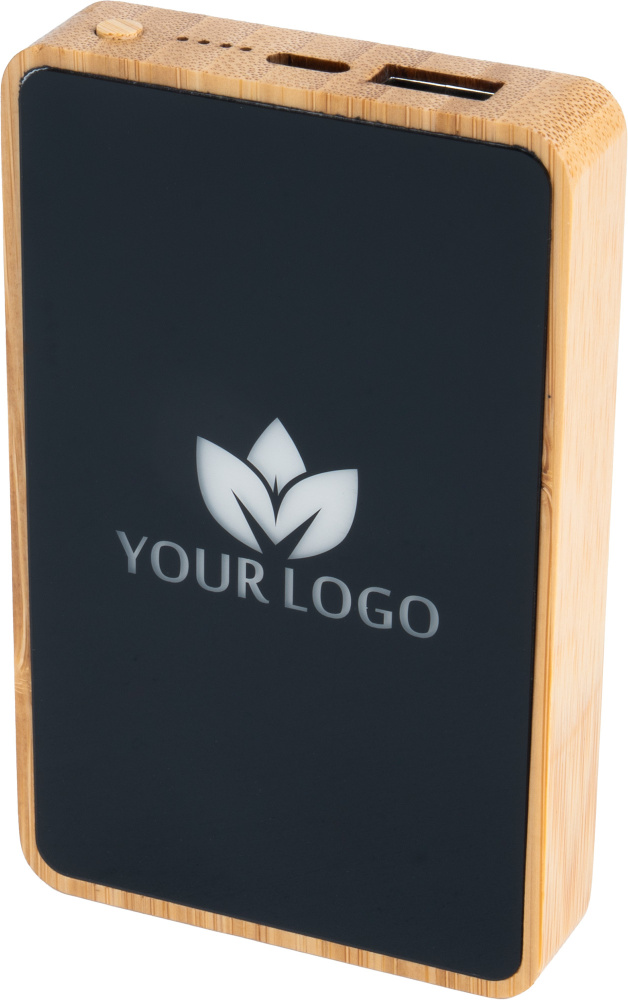Logotrade Werbegeschenke das Foto: Powerbank 5000 mAh mit beleuchtetem Logo
