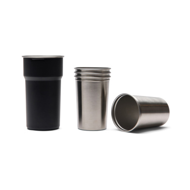 Logotrade Firmengeschenke das Foto: VINGA Parks Becher aus RCS Stainles Steel, 4 Stück, 250ml