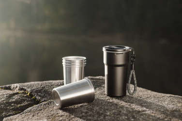 Logotrade Werbeartikel das Foto: VINGA Parks Becher aus RCS Stainles Steel, 4 Stück, 250ml