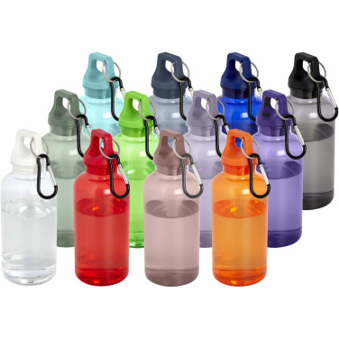 Logotrade werbemittel das Foto: Oregon 400 ml RCS-zertifizierte Trinkflasche aus recyceltem Kunststoff mit Karabiner 