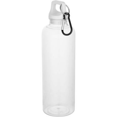 Logotrade Geschäftsgeschenke das Foto: Oregon 750 ml RCS-zertifizierte Trinkflasche aus recyceltem Kunststoff mit Karabinerhaken