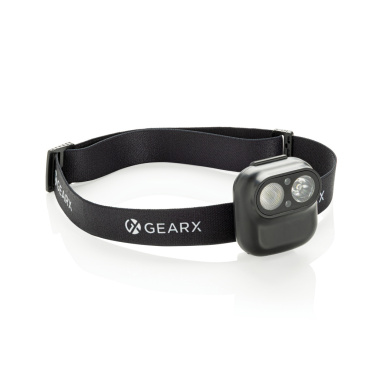 Logotrade werbemittel das Foto: Gear X Stirnlampe mit Bewegungssensor aus RCS rec. ABS