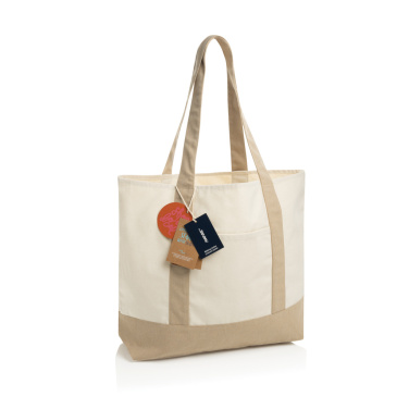 Logotrade Firmengeschenke das Foto: SHOP LOCAL AWARE™ Tasche aus recycelter Baumwolle, 350g/m²