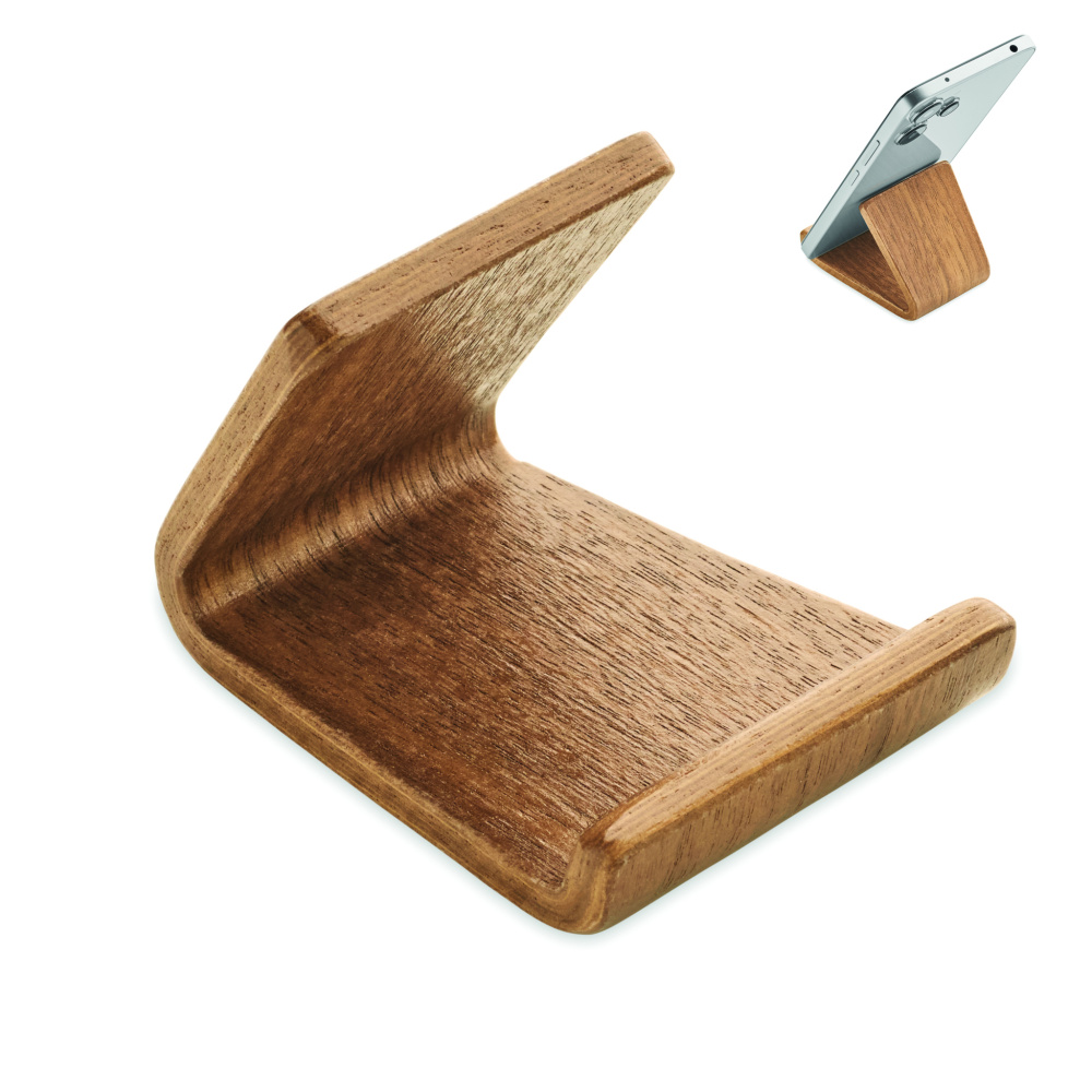 Logotrade Werbegeschenke das Foto: Smartphone-Halter Holz