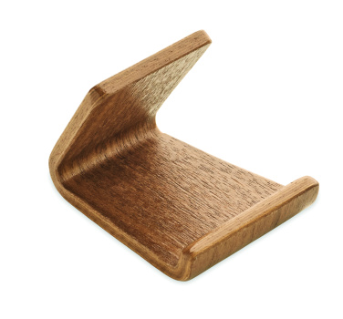 Logotrade Werbeartikel das Foto: Smartphone-Halter Holz