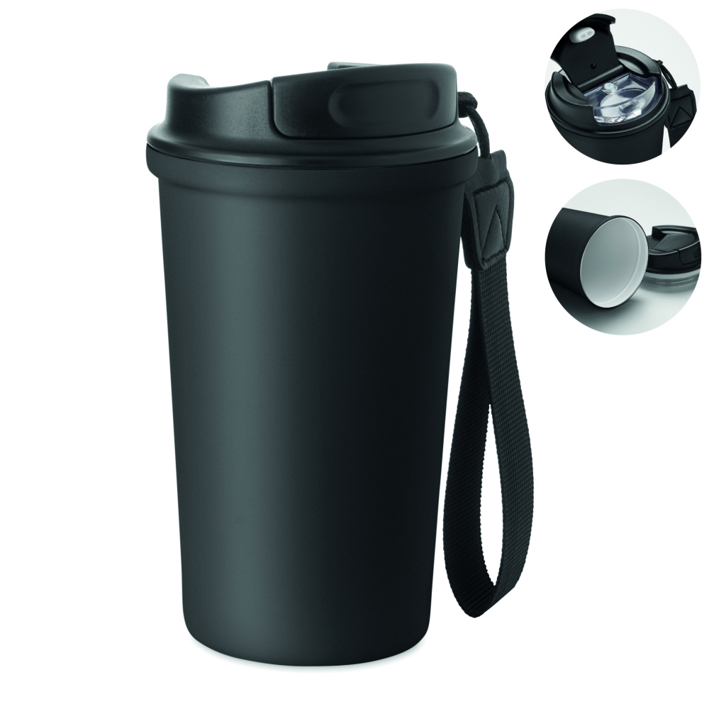 Logotrade werbemittel das Foto: Becher recy. Edelstahl 400ml