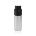 Thermocup RCS – recycelte Thermosflasche mit Becher, 500ml, Silber
