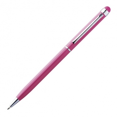 Logotrade promotional merchandise image of: Ball pen with touch pen 'New Orleans'  color pink