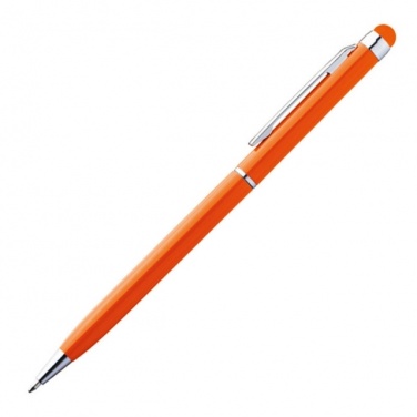 Logo trade business gift photo of: Ball pen with touch pen 'New Orleans'  color orange