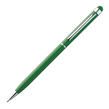 Logotrade promotional merchandise picture of: Ball pen with touch pen 'New Orleans'  color green