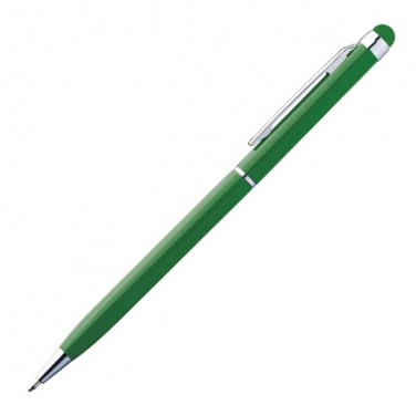 Logotrade business gifts photo of: Ball pen with touch pen 'New Orleans'  color green