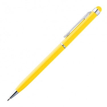 Logo trade business gift photo of: Ball pen with touch pen 'New Orleans'  color yellow